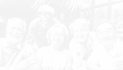 Group of smiling seniors celebrating together
