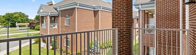 View from a balcony overlooking the facility grounds