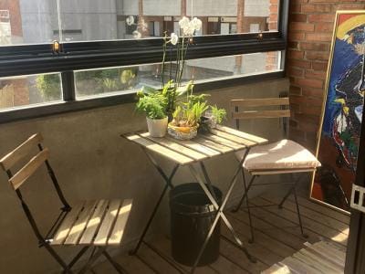 Cozy indoor seating area with plants