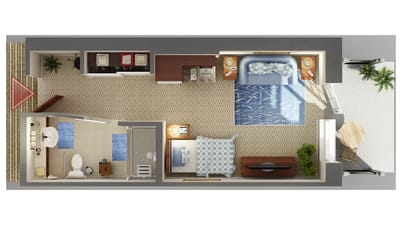 Fairview Nursing Home, nursing home — Floor plan of a senior living apartment layout