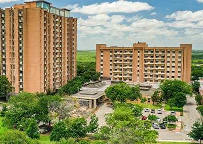 Aerial view of Blue Skies of Texas East facility buildings