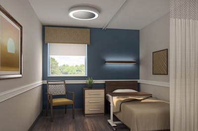 Well-furnished private resident room with natural light
