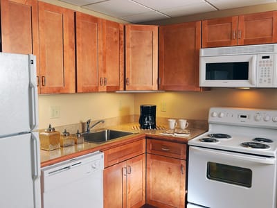 Interior view of a kitchen area in a facility
