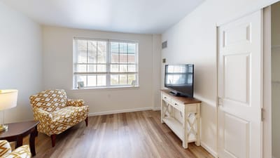Cozy interior living space in a senior care facility