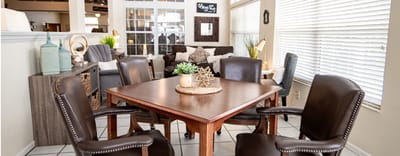Common area with seating arrangements and decor