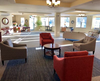 Invitation seating in the common area of the facility