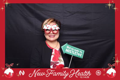 Person with festive props at a holiday event
