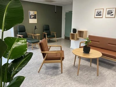 Comfortable seating area in a common space
