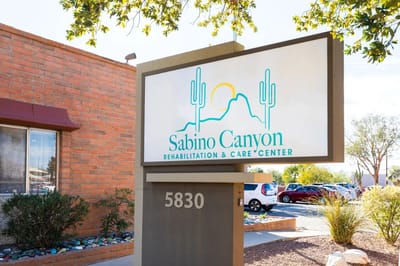 Exterior sign of Sabino Canyon Rehabilitation & Care Center