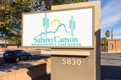 Facility logo on exterior signage