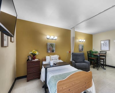 Cozy resident room with personal touches