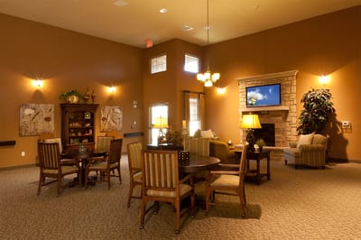 Cozy common area with seating and decor