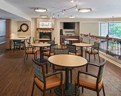 Common area with seating and decor