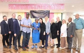 Atrium Center for Rehabilitation & Nursing, Nursing Home in Brooklyn, NY — Group of staff and visitors at a nursing facility event