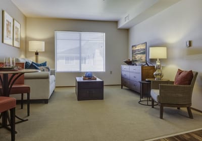 Cozy living space with comfortable furniture
