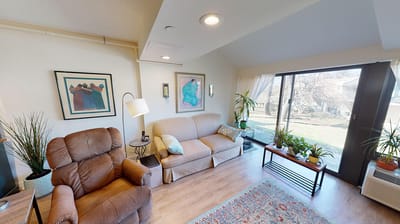 Cozy interior lounge area with comfortable seating