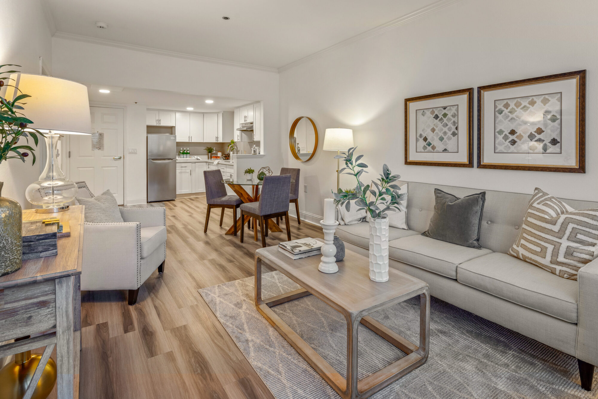 Bright and inviting interior living space