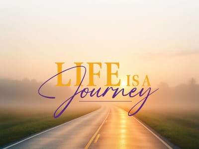 Inspirational quote on a road during sunrise