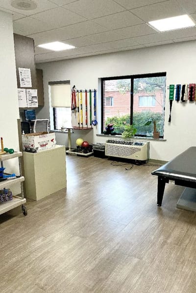 Interior view of a rehabilitation therapy room