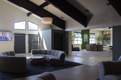 Interior view of a common area in a supportive living facility