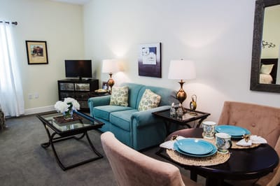 Cozy interior of a resident living room