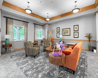 Cozy common area with comfortable seating and decor