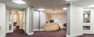 Interior view of the facility reception area
