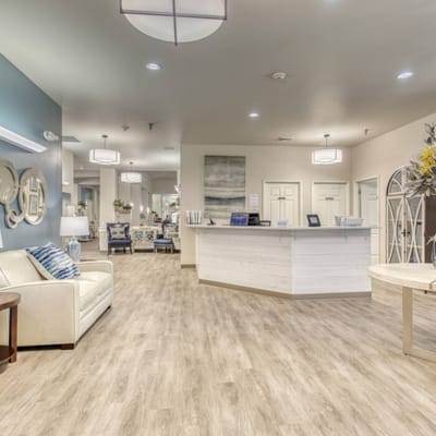 Interior view of a welcoming lobby space