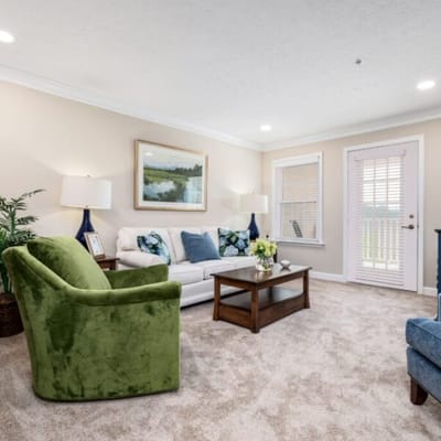 Bright and welcoming living room with comfortable seating