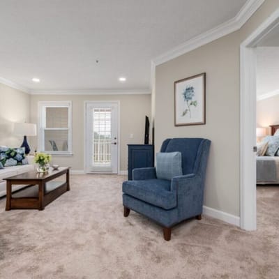 Cozy and bright interior living area of the facility