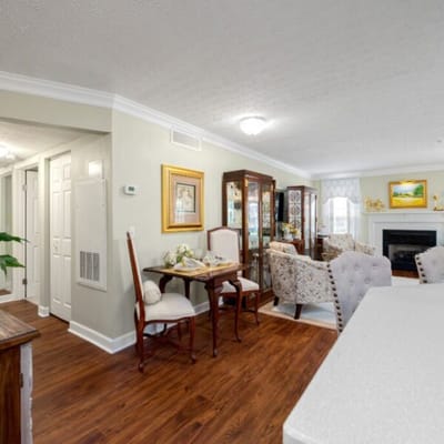 Cozy common area with comfortable seating and decor