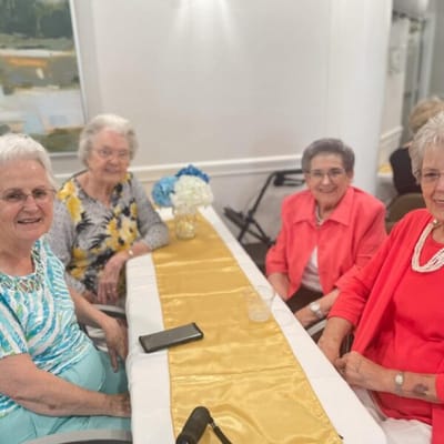Residents enjoying time together in a common area