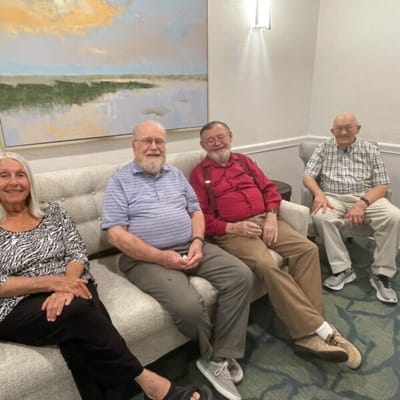 Residents socializing in a common area