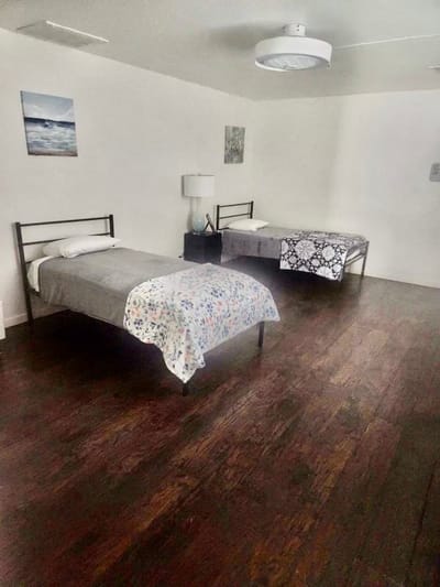 Interior view of a shared resident room with beds
