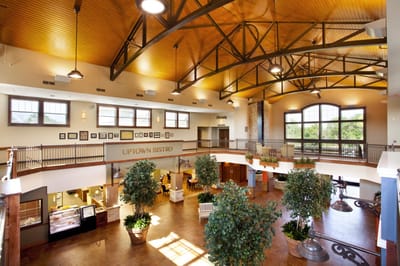 Interior view of a common area and dining space