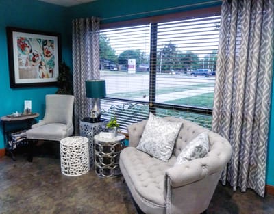 Cozy common area with seating and decor