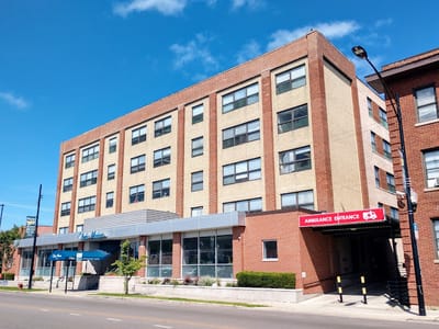 Front view of Clark Manor nursing facility