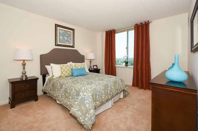 Cozy resident bedroom with decorative elements