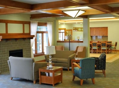 Common area with seating and dining space