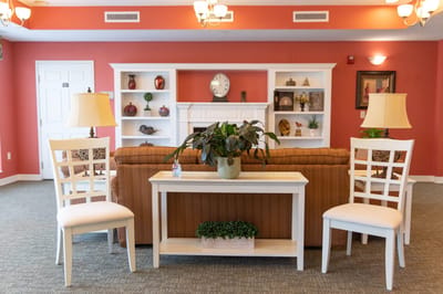 Cozy common area with seating and decor