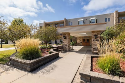 Exterior view of Prairie Hills at Cedar Rapids entrance