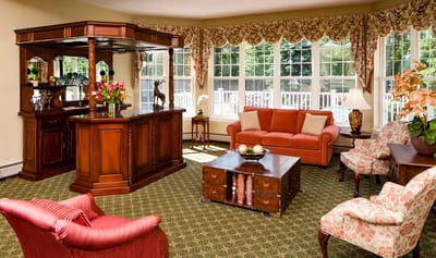 Comfortable common area with seating and natural light