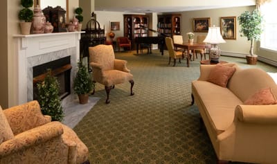 Cozy common area with seating and decor