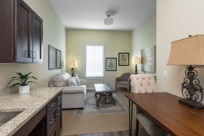Cozy and well-decorated interior living space