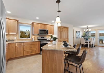 Bright and modern kitchen in a senior living facility