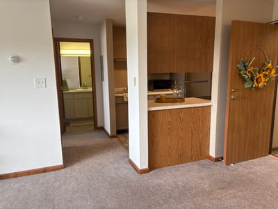 Interior view of a furnished living space in the facility