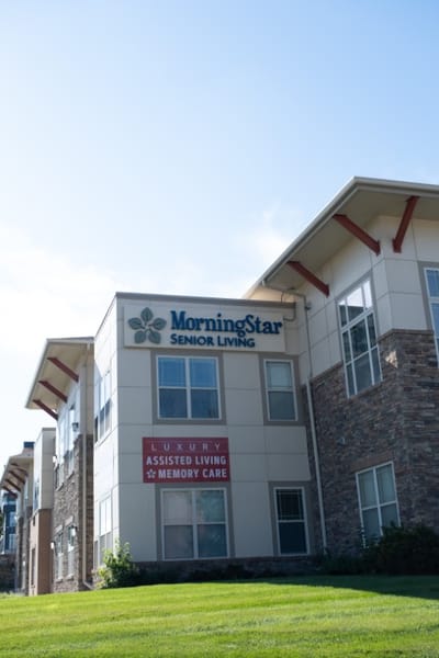 Building exterior with facility logo and signage