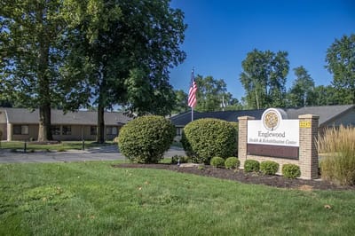 Exterior view of Englewood Health and Rehabilitation Center signage