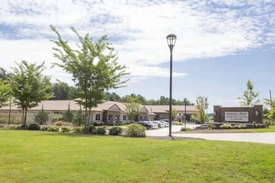 Exterior view of Marshall Pines Assisted Living facility