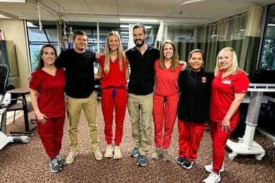 Staff members posing in the rehabilitation center